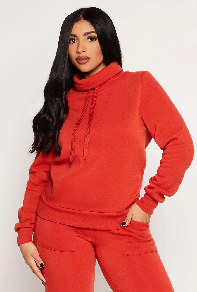 Womens Funnel Neck Sweatshirt,