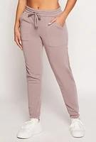 Womens Pocket Drawstring Sweatpants, Grey,