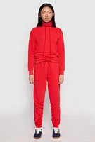 Womens Pocket Drawstring Sweatpants, Red, Size M