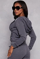 Womens Fleece Full Zip Hoodie,