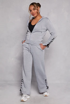 Womens Lace Up Side Sweatpants,