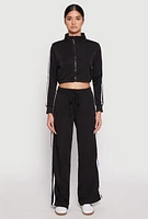 Womens Varsity Stripe Drawstring Sweatpants, M