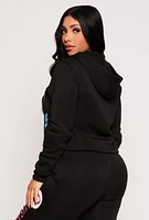 Womens Racer California Hooded Sweatshirt, Black, Size S