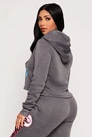 Womens Racer California Hooded Sweatshirt, Grey, Size M