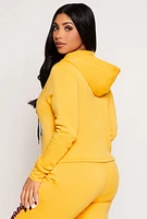 Womens Racer California Hooded Sweatshirt, Yellow, Size M