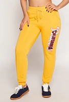 Womens Racer California Joggers, Yellow, Size L