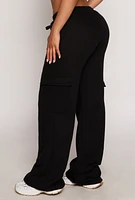 Womens Drawstring Cargo Pocket Sweatpants,