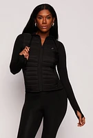 Womens Hooded Puffer Track Jacket,