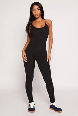 Womens Activewear Scoop Neck Cami Catsuit,