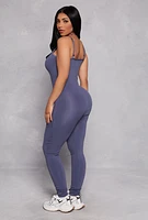 Womens Activewear Scoop Neck Cami Catsuit,