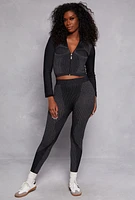 Womens Seamless Laser Cut Detail Leggings,