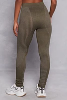 Womens Seamless Laser Cut Detail Leggings,