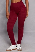 Womens Seamless Shadow Stripe Leggings,