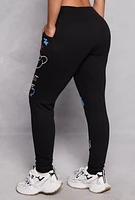 Womens Graphic Print Joggers,