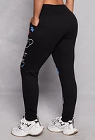 Womens Graphic Print Joggers,