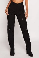 Womens Hyperstretch High Waisted Cargo Joggers,