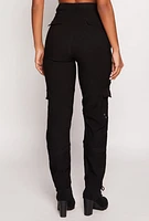 Womens Hyperstretch High Waisted Cargo Joggers,