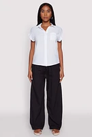 Womens Linen High Waisted Pants,