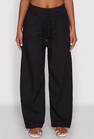 Womens Linen High Waisted Pants,