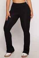 Womens High Waist Boot Cut Pants,