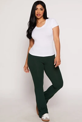 Womens High Waist Boot Cut Pants,