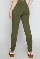 Womens Brushed Knit Drawstring Waist Joggers,