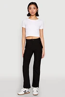 Womens Toggle Drawstring Hem Utility Pants,