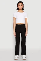 Womens Toggle Drawstring Hem Utility Pants,
