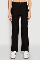 Womens Toggle Drawstring Hem Utility Pants, Black, Size M