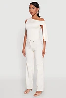 Womens Hyperstretch Straight Leg Jeans, White, Size XL