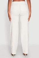 Womens Hyperstretch Straight Leg Jeans, White, Size XL
