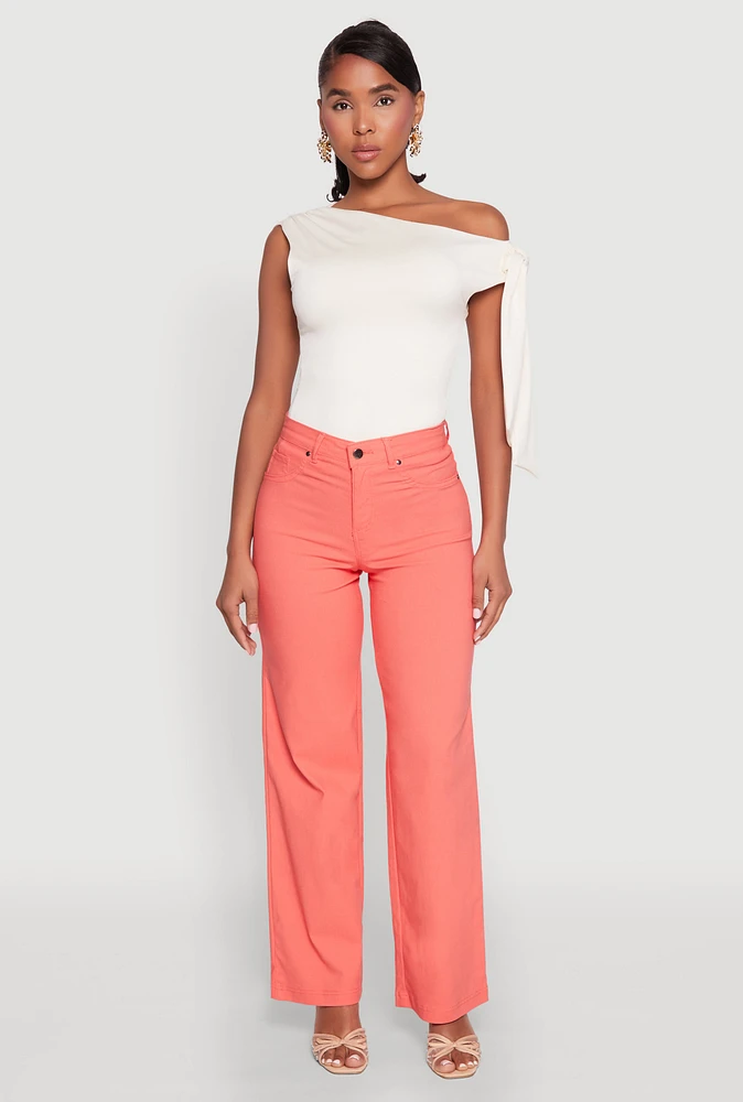 Womens Hyperstretch Straight Leg Jeans, Orange, Size XL