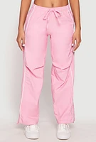 Womens Hyperstretch Toggle Drawstring Hem Pants, Pink, Size L