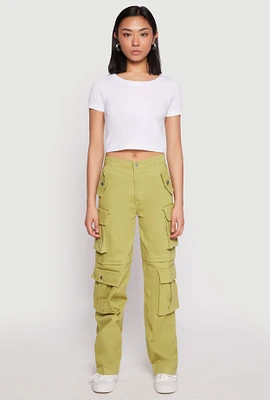 Womens Daisy Four Cargo Pocket Straight Leg Pants,