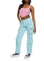 Womens Daisy Four Cargo Pocket Straight Leg Pants,