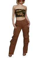 Womens Daisy Four Cargo Pocket Straight Leg Pants,