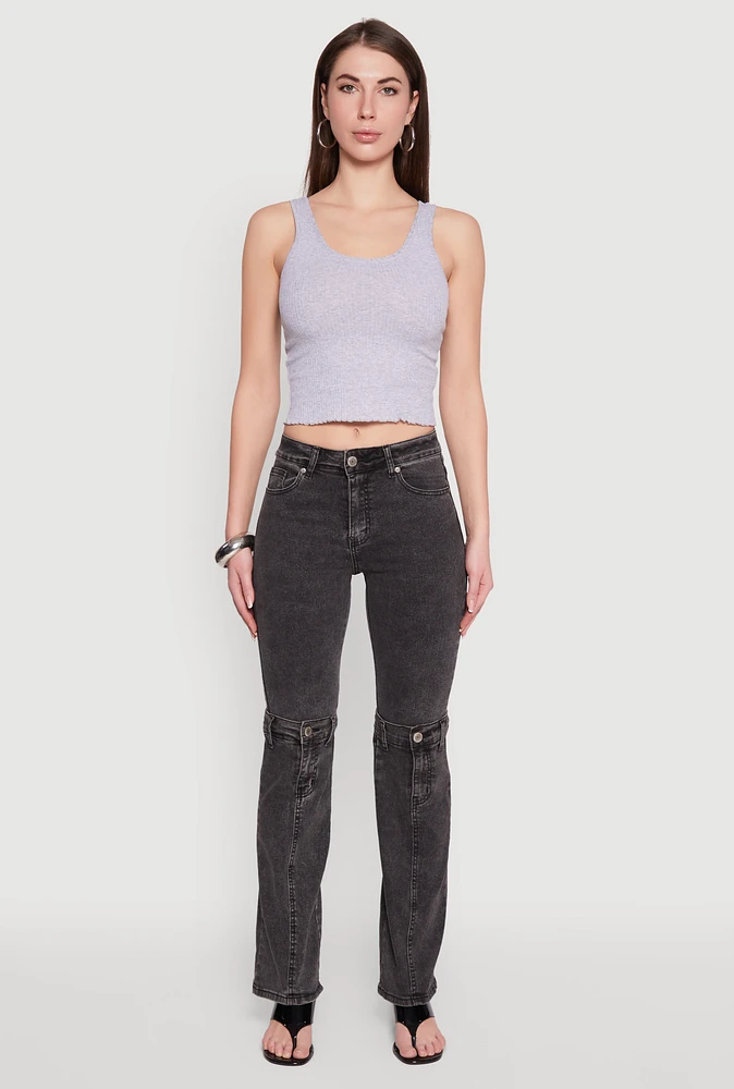 Womens VIP Convertible Straight Leg Jeans,