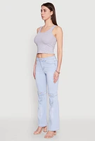 Womens VIP Convertible Straight Leg Jeans, Blue, Size 9