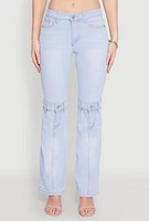 Womens VIP Convertible Straight Leg Jeans, Blue,
