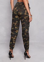 Womens VIP Flap Pocket Cargo Joggers, Green, Size 5-6