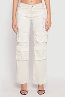 Womens VIP Twill Straight Leg Cargo Pants, Khaki,