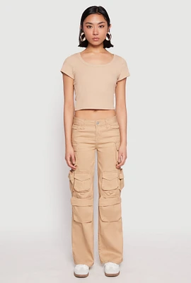 Womens VIP Twill Straight Leg Cargo Pants,