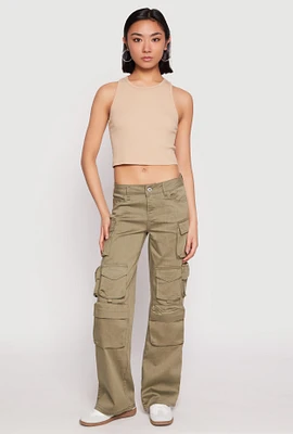 Womens VIP Twill Straight Leg Cargo Pants,