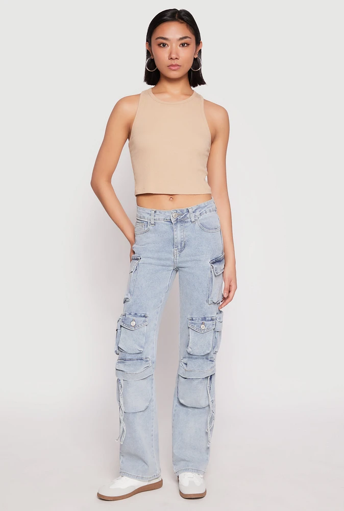Womens VIP Multi Pocket Cargo Jeans,