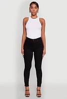 Womens WAX Basic High Waisted Skinny Jeans,