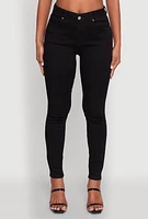 Womens WAX Basic Skinny Jeans, Black, Size 7