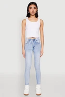 Womens WAX Mineral Wash Skinny Jeans, Blue, Size 5