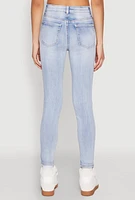 Womens WAX Mineral Wash Skinny Jeans, Blue, Size 5