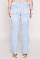 Womens WAX Whiskered Straight Jeans, Blue, Size 7