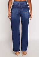 Womens WAX Basic Straight Leg Jeans, Blue, Size 3
